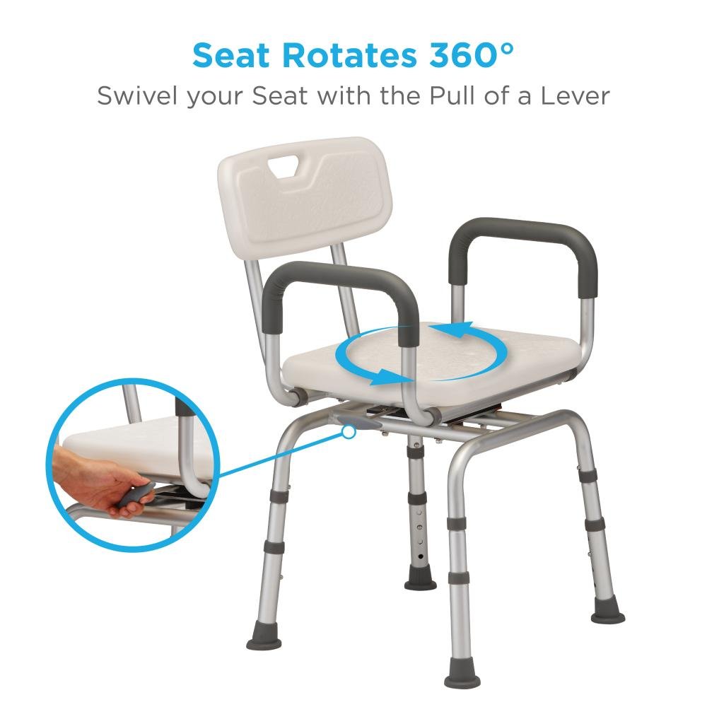Nova 9040 Swivel Seat Bath Bench - 360° Rotation & Tool - Free Assembly | In - Store - Midwest DME Supply
