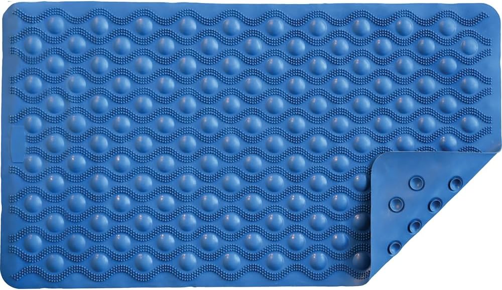 Nova Medical Products Rubber Bath Mat 9351 - R Blue or White - 9351W - R - Midwest DME Supply
