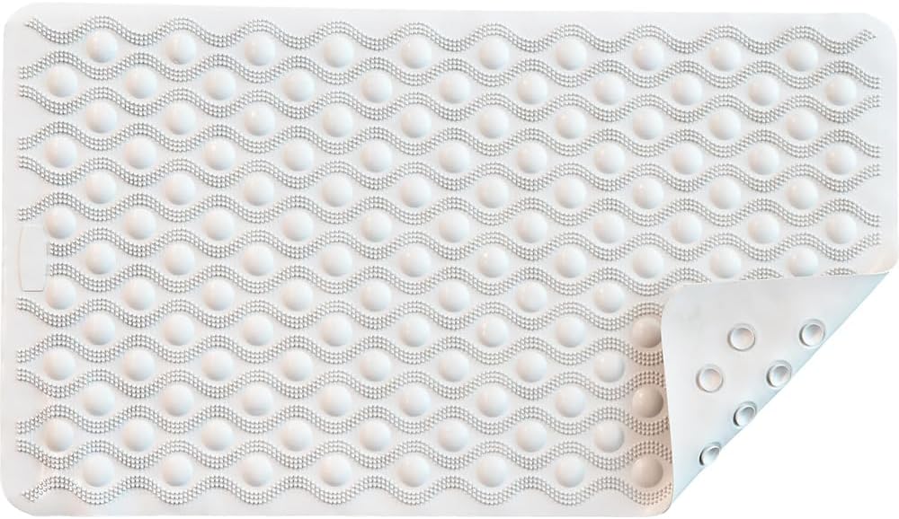 Nova Medical Products Rubber Bath Mat 9351 - R Blue or White - 9351W - R - Midwest DME Supply