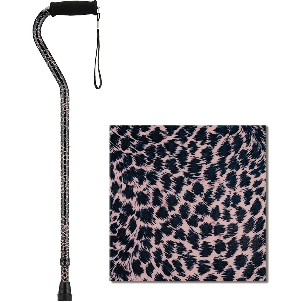 Nova Offset Cane with Strap, Leopard Item : 1070LP - Midwest DME Supply