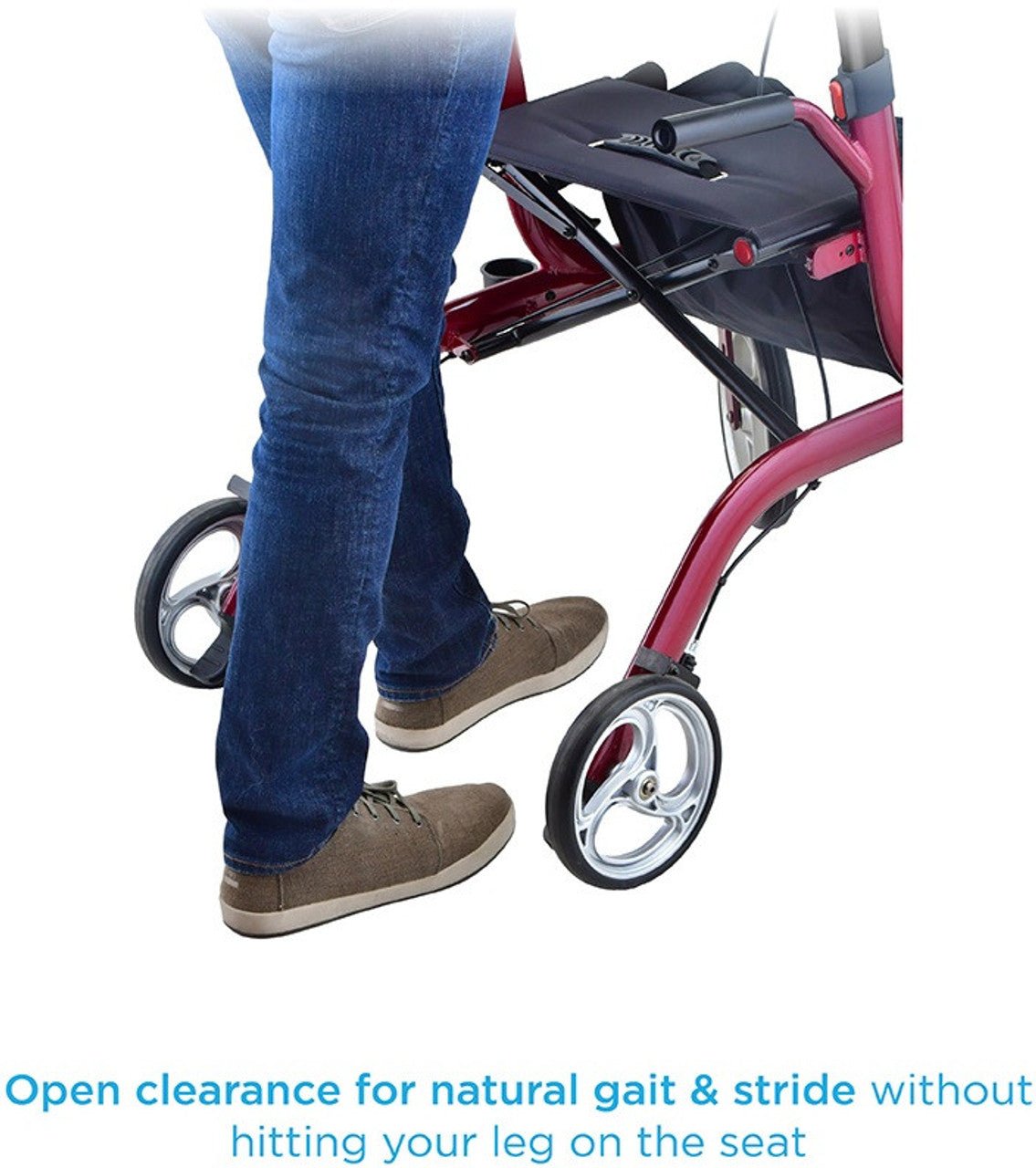 Nova Phoenix Rise Up Rollator 4801 Red | In - Store Item - Midwest DME Supply