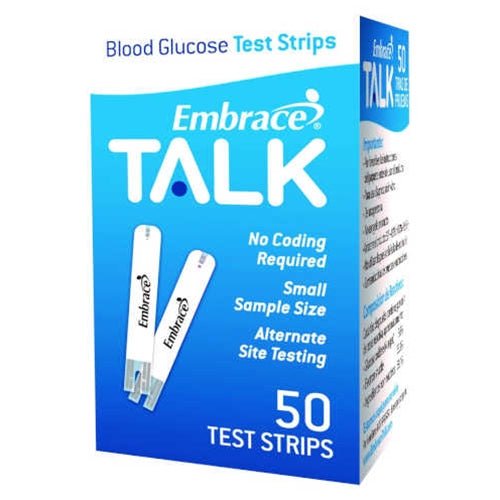 APX03AB0303 Embrace Talk Blood Glucose Test strips - Box of 50 - Midwest DME Supply