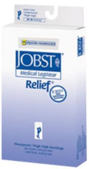 Jobst 114635 Relief Knee High Open Toe Socks-30-40 mmHg-Beige-Small - Midwest DME Supply