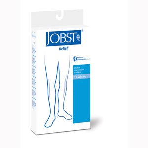 Jobst 114817 Relief Knee High CT Socks-15-20 mmHg-Black-Full Calf-XL - Midwest DME Supply