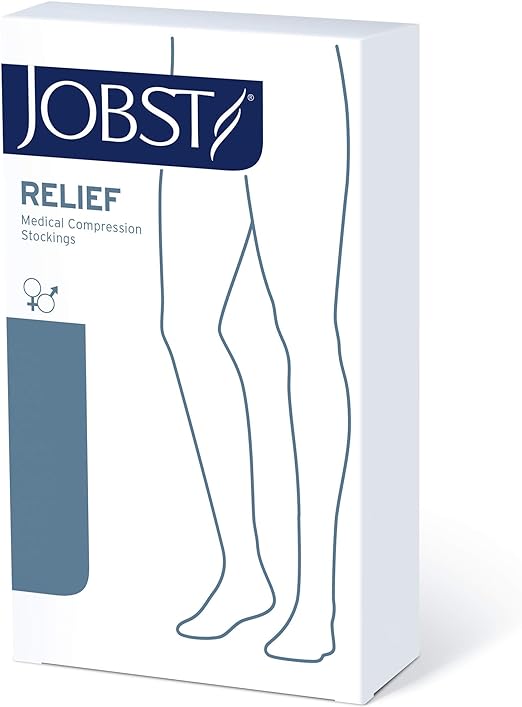 Jobst Medical Relief Black Large Knee High Socks 15-20 mmHg-114814 - Midwest DME Supply