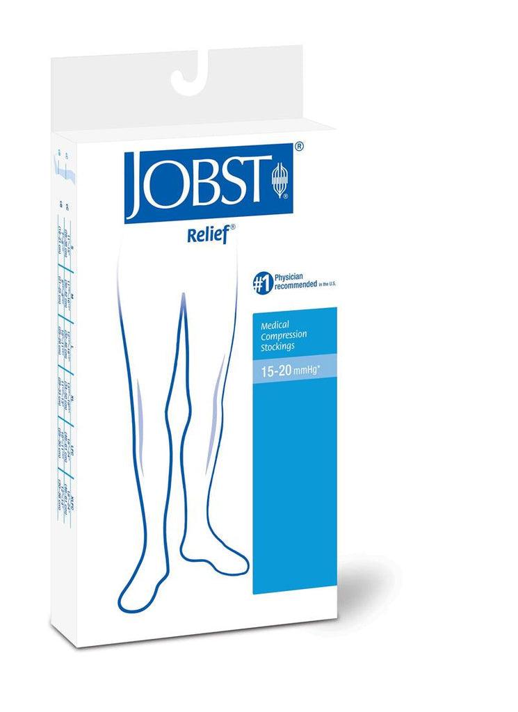 Jobst Relief Medical Compression Stockings Knee High 15-20 Mmhg, Closed Toe, Size SM, MD, LG, X-large, Black, Beige - Midwest DME Supply