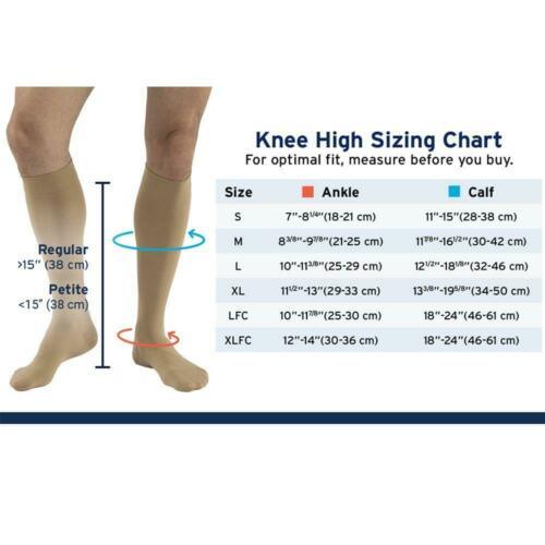 Jobst Relief Medical Compression Stockings Knee High 15-20 Mmhg, Closed Toe, Size SM, MD, LG, X-large, Black, Beige - Midwest DME Supply