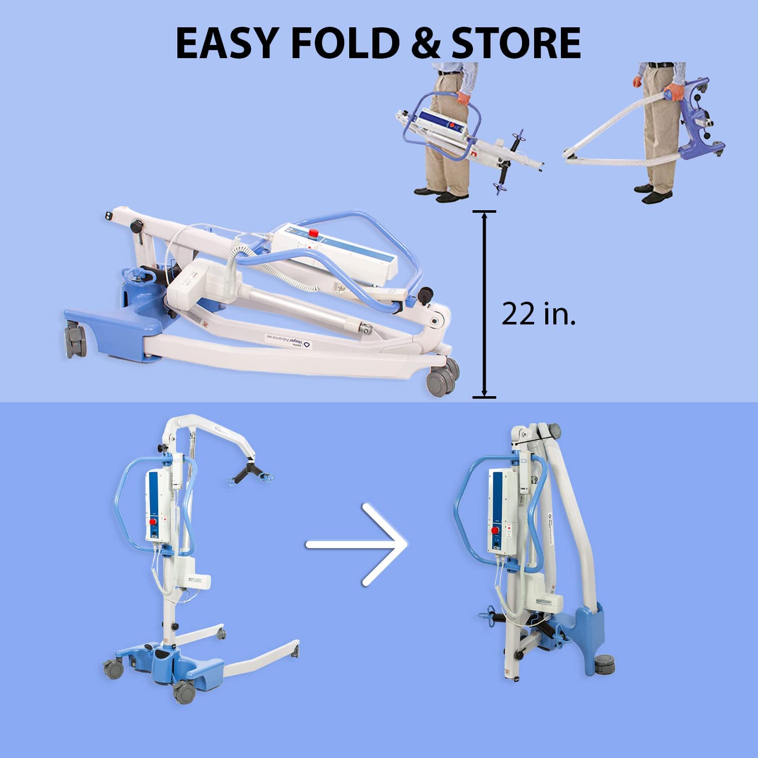 Joerns Hoyer Advance Portable Folding Patient Lift - Midwest DME Supply