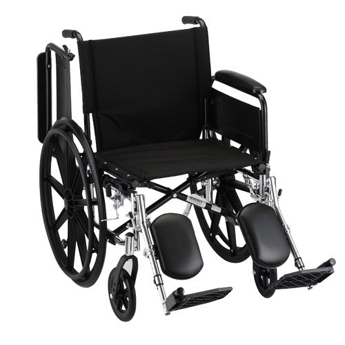 Nova 20" Lightweight Wheelchair with Full Arms & Elevating Leg Rests - Midwest DME Supply