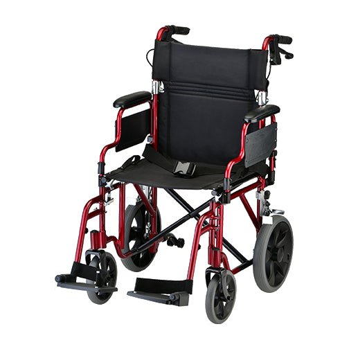 Nova 352 Comet Lightweight Transport Chair 19" with 12" Rear Wheels - Midwest DME Supply