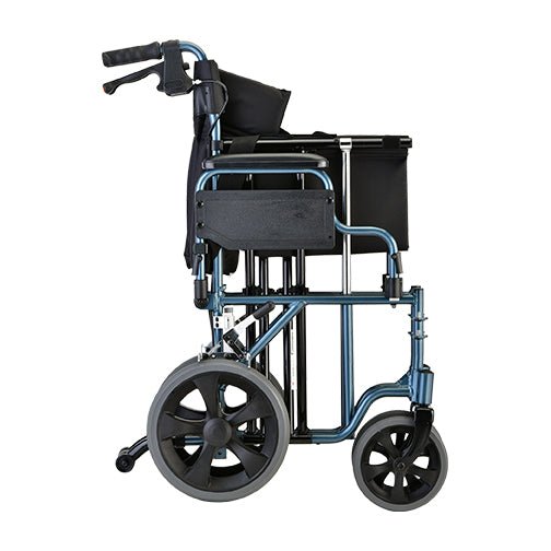 Nova Comet 332 HD Lightweight Transport Chair 22" with 12" Rear Wheels - Midwest DME Supply