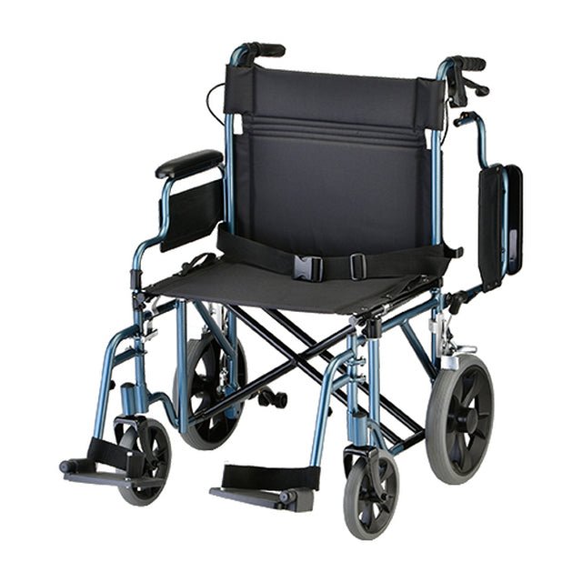 Nova Comet 332 HD Lightweight Transport Chair 22" with 12" Rear Wheels - Midwest DME Supply