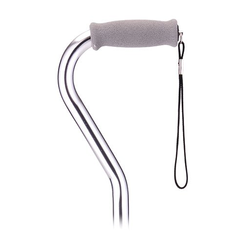 Nova Designer Offset Cane with Strap Silver-1060SI - Midwest DME Supply