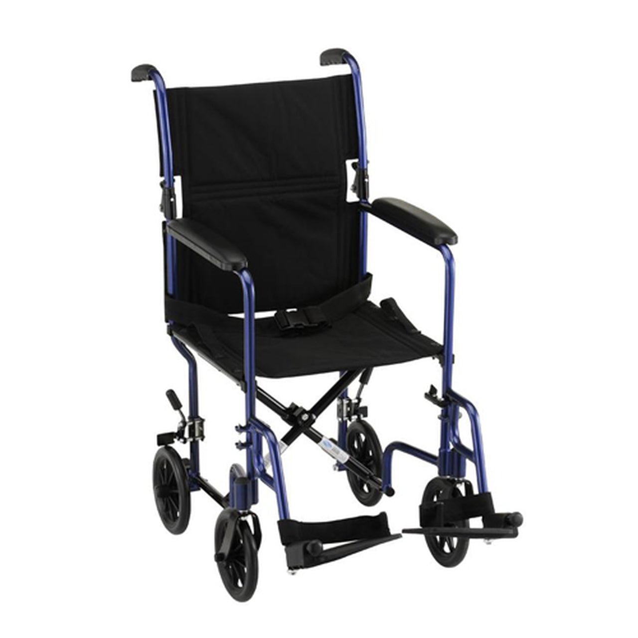 Nova Lightweight Transport chair 17" in Red and Blue - Midwest DME Supply