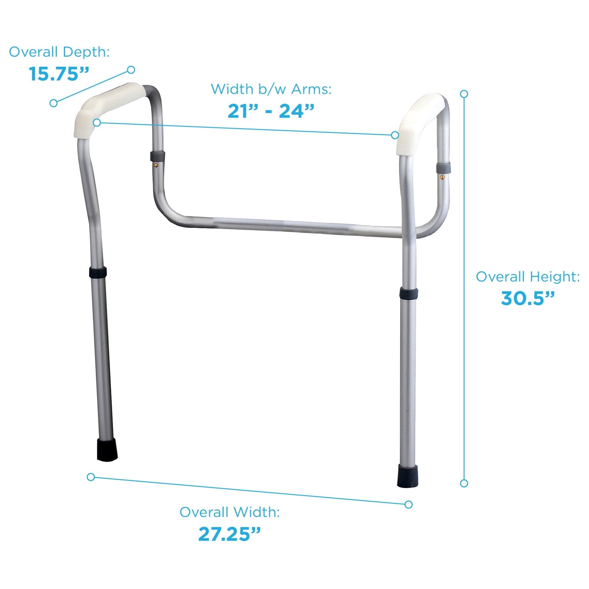 Nova Toilet Safety Rails- 8200-R - Midwest DME Supply