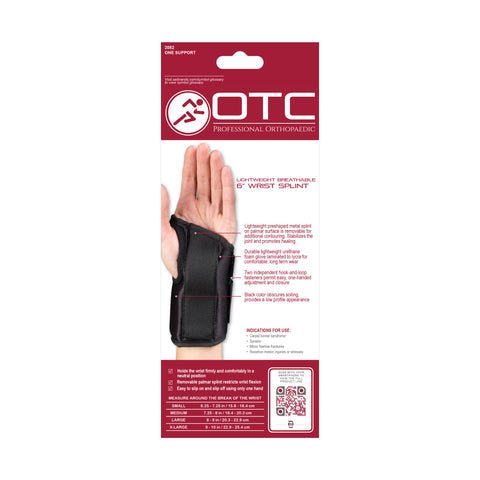 OTC Lightweight Breathable 6" Wrist Splint- 2082-R-XL - Midwest DME Supply