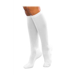 SIGVARIS 142CA00 15-20 mmHg Knee High Women's Cushioned Cotton Socks-Size A-White - Midwest DME Supply