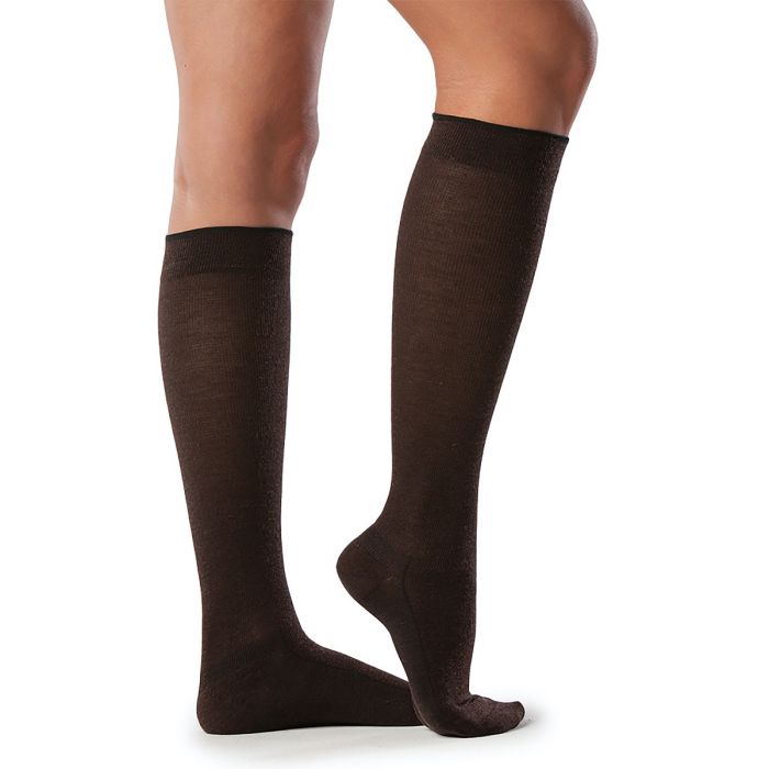 SIGVARIS 15-20mmHg 151CC11 Women's Zurich Sea Island Cotton Knee-High-Brown - Midwest DME Supply