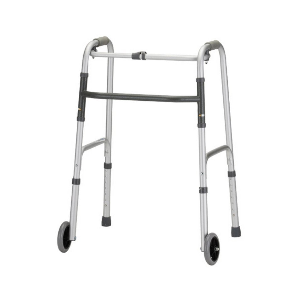 Nova Adult Folding Walker with 5" Wheels - 4070DW5 | In - Store Item - Midwest DME Supply