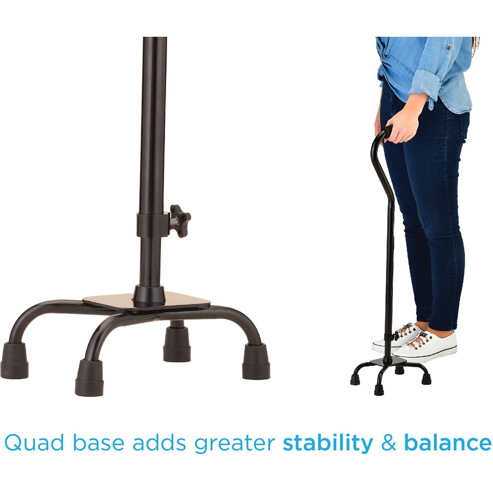 Nova Euro Quad Cane Small Base, Roses Item : 5631RS - Midwest DME Supply