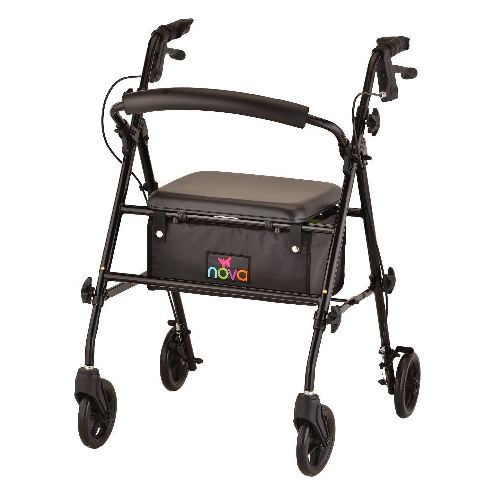 Nova Journey Rolling Walker - Steel Frame, Seat & Storage 4205 | Online Item - Midwest DME Supply