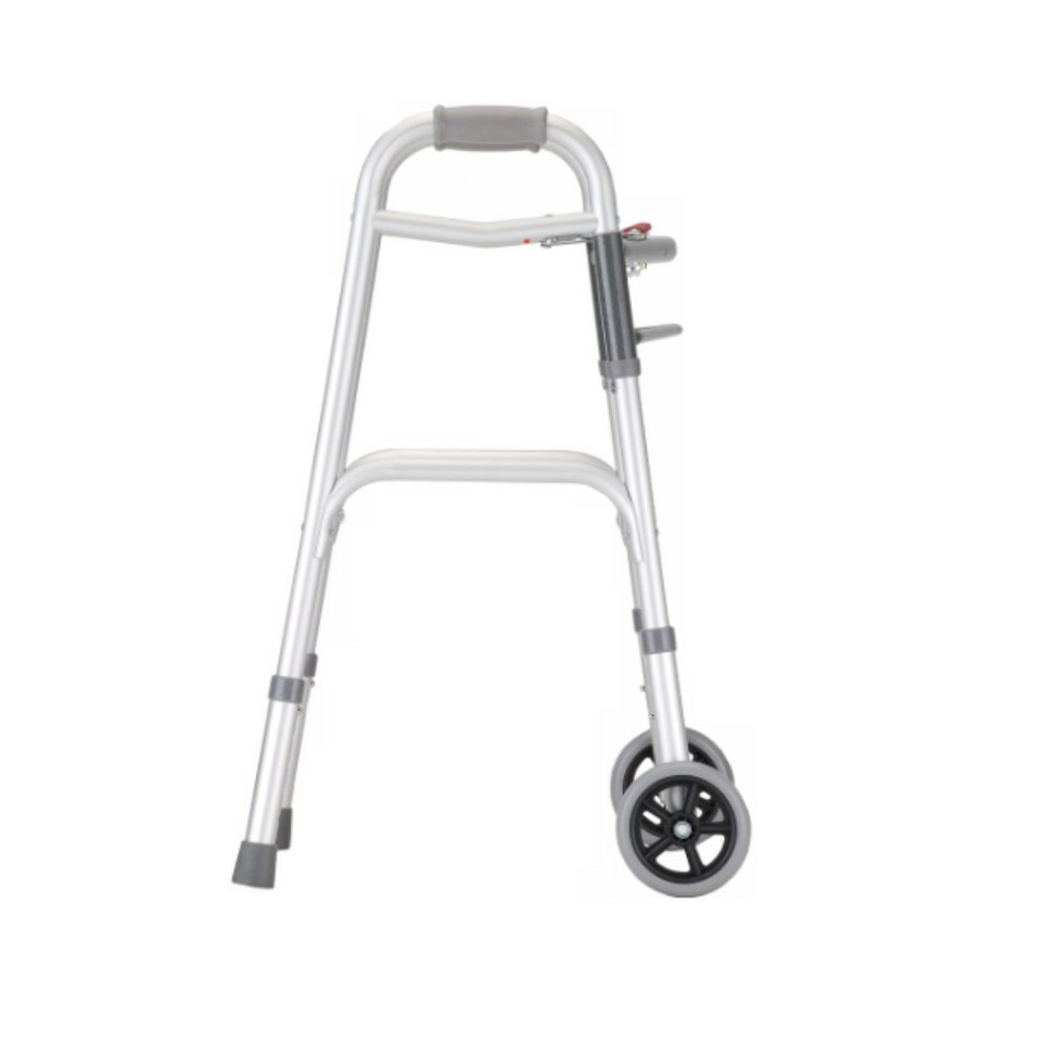 Nova Petite Folding Walker with 5″ Wheels Dual - Button Release - 4090PW5 - Midwest DME Supply