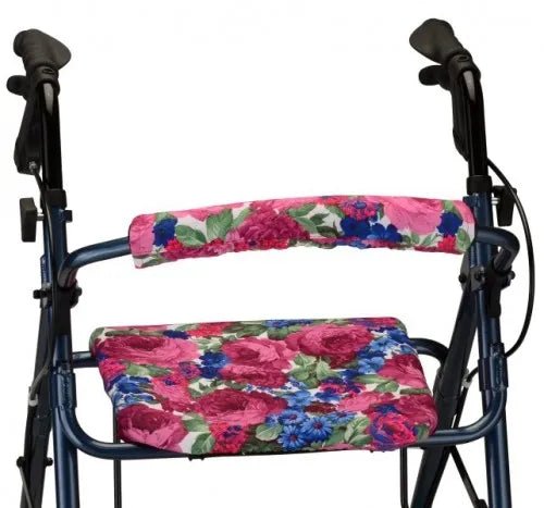 Nova Rollator Walker Seat & Backrest Cover Set - English Garden Design - Midwest DME Supply