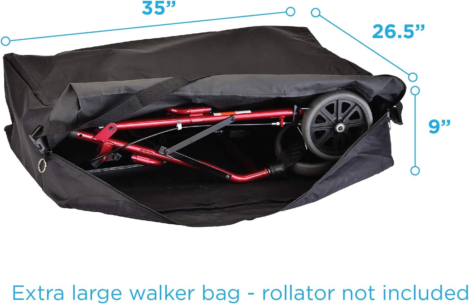 Nova Travel Bag for Walkers, Rollators, and Transport Chairs - Midwest DME Supply