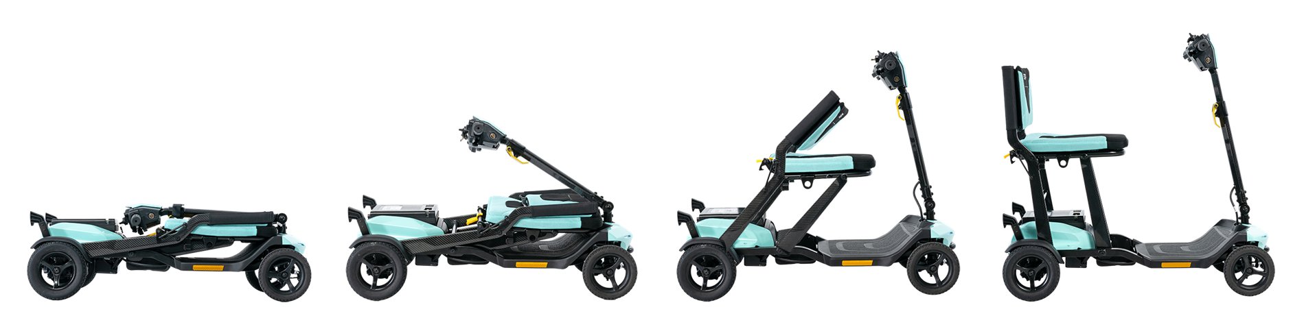 Pride Go - Go Super Portable SC15 4 - Wheel Mobility Scooter - Lightweight & Foldable - Midwest DME Supply