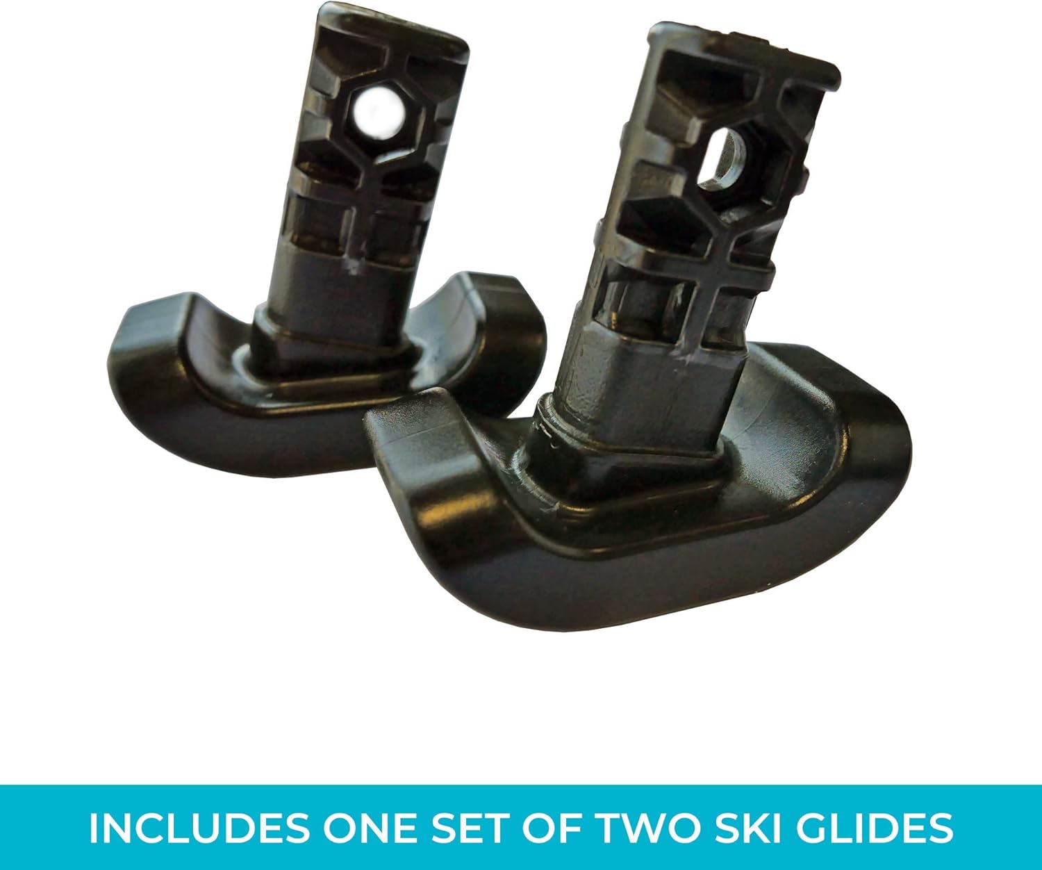 Stander Replacement Ski Glides 4302, Compatible with the EZ Fold - N - Go Walker and the Able Life Space Saver Walker, Black, Set of 2 - Midwest DME Supply