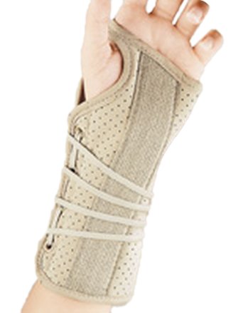 22-151 Soft Fit Suede Finish Wrist Brace Small Right Beige - Midwest DME Supply