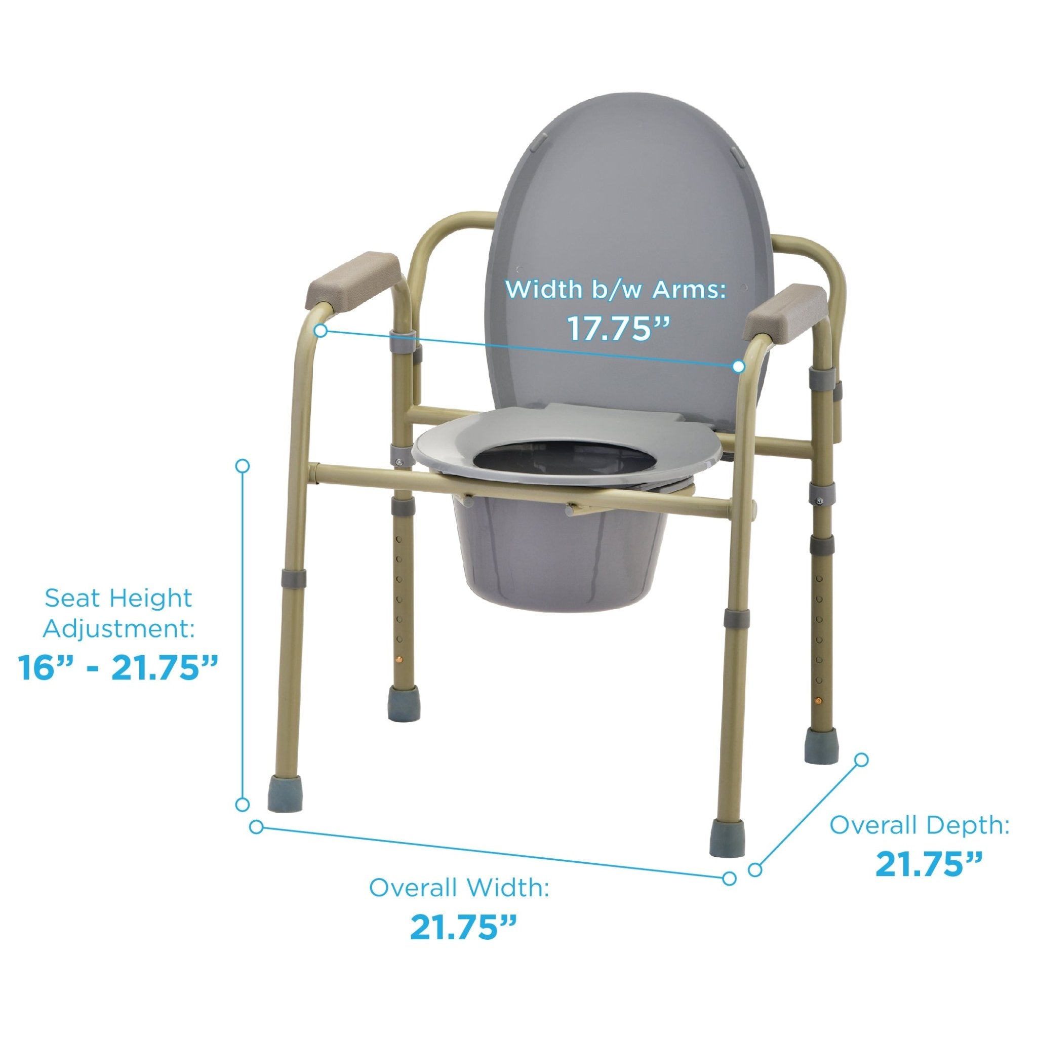 8700 Nova 3 in 1 Commode - Foldable (Personal Item) - Midwest DME Supply