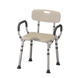 9037 Nova Bathseat with Arms and U shaped Commode Cut out 300 weight Cap(Non Returnable) - Midwest DME Supply
