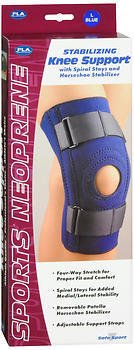 FLA Stabilizing Knee Support with Horseshoe Stabilizer-37-103-SM NVY - Midwest DME Supply