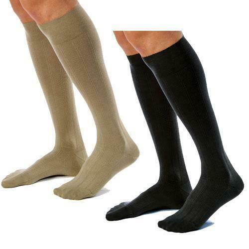 JOBST for Men Casual 15-20 mmHg Knee High Compression Closed Toe Socks Black or Khaki - Midwest DME Supply