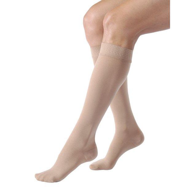 Jobst Relief Medical Compression Stockings Knee or Thigh High 20-30 Mmhg, Closed Toe, Size Small and Medium Black, Beige - Midwest DME Supply