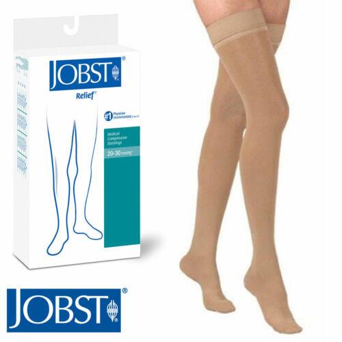 Jobst Relief Medical Compression Stockings Knee or Thigh High 20-30 Mmhg, Closed Toe, Size Small and Medium Black, Beige - Midwest DME Supply