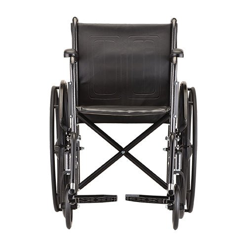 Nova 16″ Steel Wheelchair w/ Fixed Arms & Footrests- 5060S - Midwest DME Supply