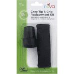 Nova Cane tip and grip replacement kit - Black, Grey- TG100 - Midwest DME Supply