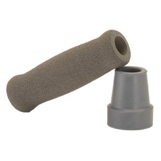 Nova Cane tip and grip replacement kit - Black, Grey- TG100 - Midwest DME Supply
