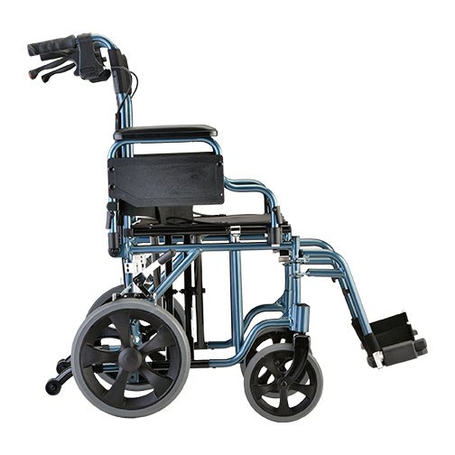 Nova Comet 332 HD Lightweight Transport Chair 22" with 12" Rear Wheels - Midwest DME Supply