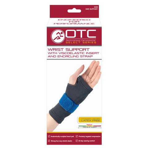 OTC Wrist Support with Compression Gel Insert and Encircling Strap- 2438 - Midwest DME Supply
