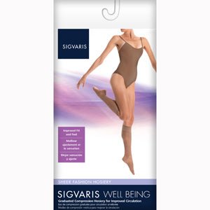 SIGVARIS 120CA99 15-20 mmHg Sheer Fashion Knee High-Size A-Black - Midwest DME Supply