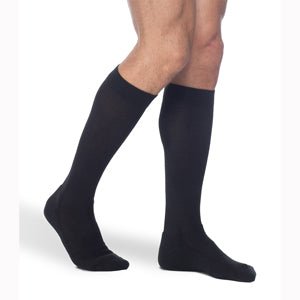 SIGVARIS 182CA99 15-20 mmHg Men's Cushioned Cotton Socks-Size A-Black - Midwest DME Supply