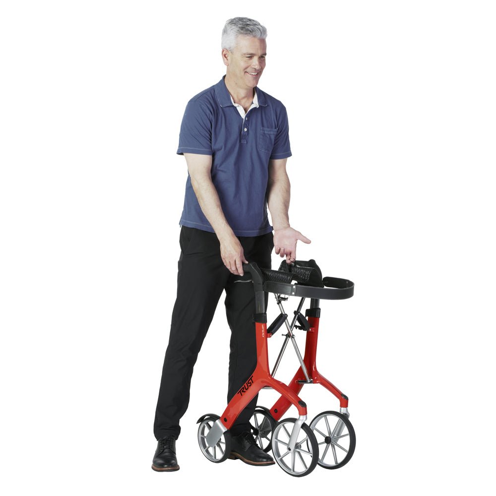 Stander Let’s Fly Rollator by Trust Care Red- 4700-RD - Midwest DME Supply