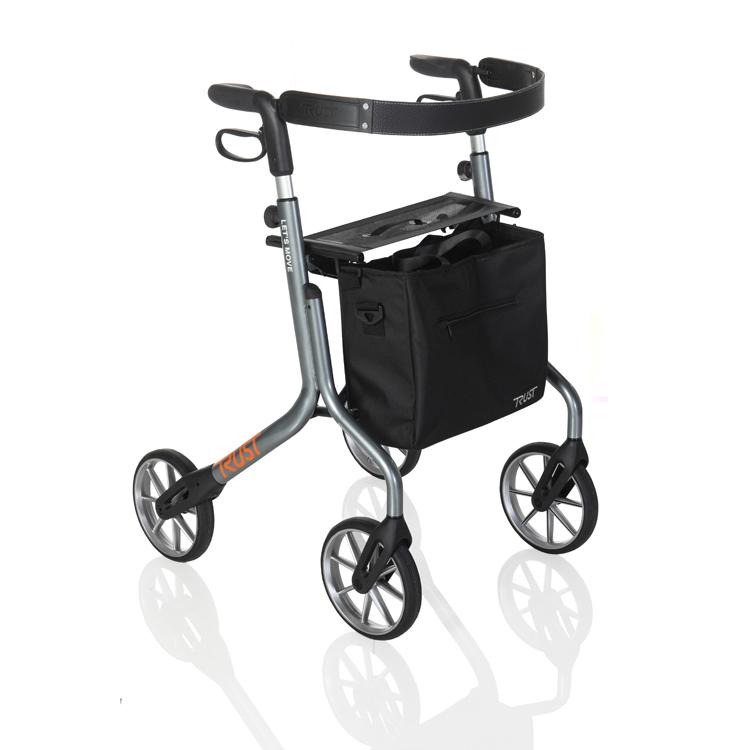 Stander Let's Move Rollator by Trust Care with Seat & Storage Bag Graphite- 4800-GR - Midwest DME Supply