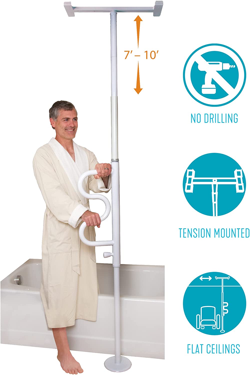 Security Pole Rough In Transfer Pole For Elderly Lot Detail Stander Security Pole And Curve