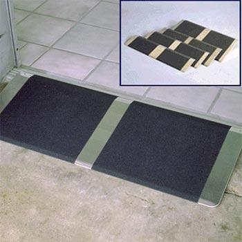 TH1032 10" L x 32" W - PVI Aluminum Solid Threshold Ramp Accomodates 1-5/8" 600 Lb weight cap - Midwest DME Supply